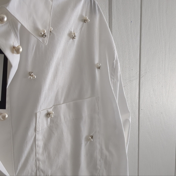 Kate Spade Embellished Poplin Shirt - Picture 4 of 8